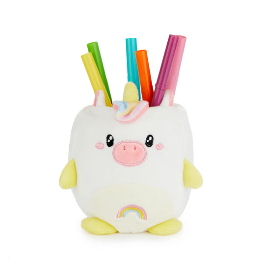 Plush Kawaii Stationery Holder | Rainbow Unicorn