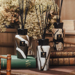 Stones Marble Reed Diffuser | Leather, Rose & Plum | 500ml