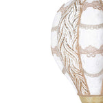 Baroque Hot Air Balloon Hanging Decoration with Glitter Detail | White/Gold | 45cm