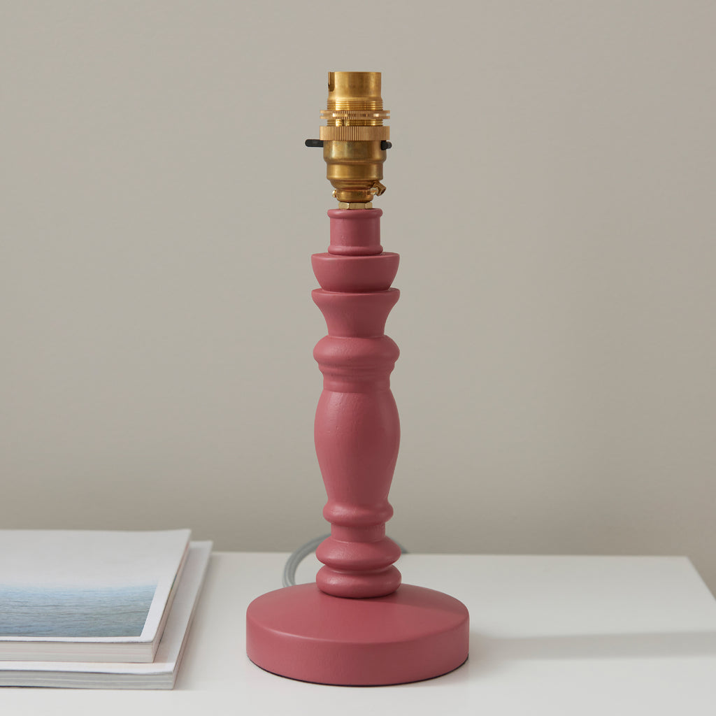 Gallery | Bibury Spindle Table Lamp Base - Pink Clay – About Living