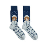 Men's Astronaut Dog Socks