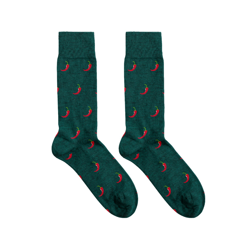 Men's Hot Chilli Pepper Socks | Green