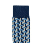 Men's Op Art Socks | Blue & Grey