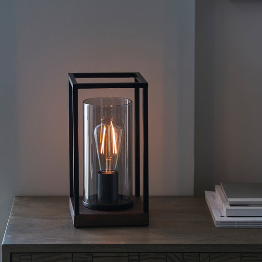 Caleb Industrial Table Lamp | Sand Black/Bronze Patina