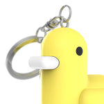 Silicone Duck Keyring | Fluorescent Lime Yellow