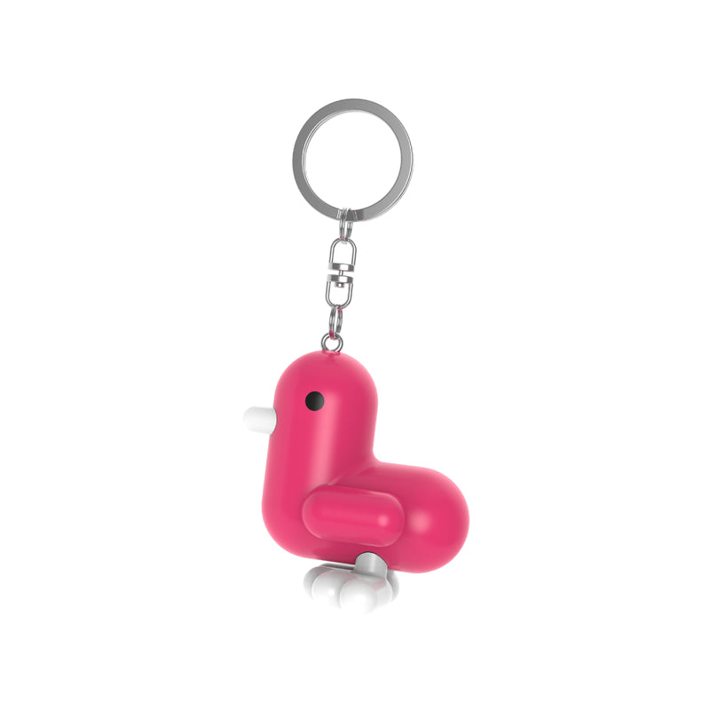 Silicone Duck Keyring | Magenta Pink