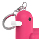 Silicone Duck Keyring | Magenta Pink