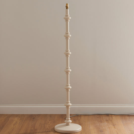 Carnaby Spindle Floor Lamp Base | Almond White