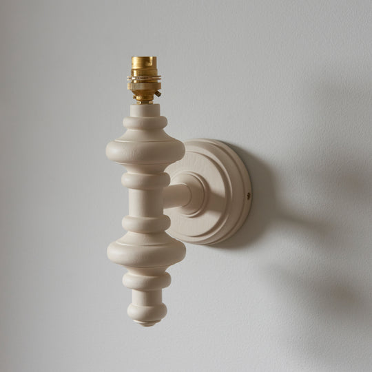 Carnaby Spindle Wall Light Fitting | Almond White
