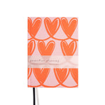 A5 Fabric Hardcover Notebook | Looped Hearts | Pink