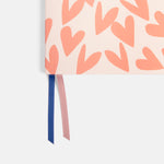 Coral Hearts A5 Soft Cover Notebook