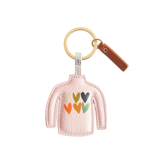 Cosy Jumper Keyring | Pink Hearts