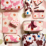 Floral Flat Lay Cosmetic Bag | Pink