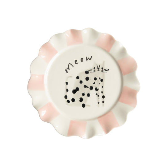 Meow Dotty Cat Ceramic Plate | 21.5cm