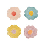 Multi Floral Stoneware Coasters | Set of 4
