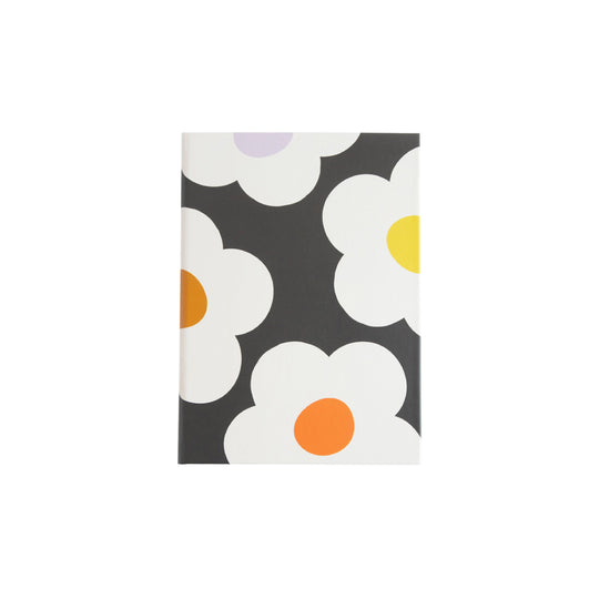 Multi Flower Slim Hardback Notebook | Charcoal