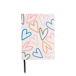 Multi Outline Hearts Casebound Notebook | Small