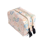 Multi Outline Hearts Travel Wash Bag | Large