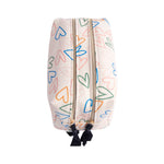 Multi Outline Hearts Travel Wash Bag | Large