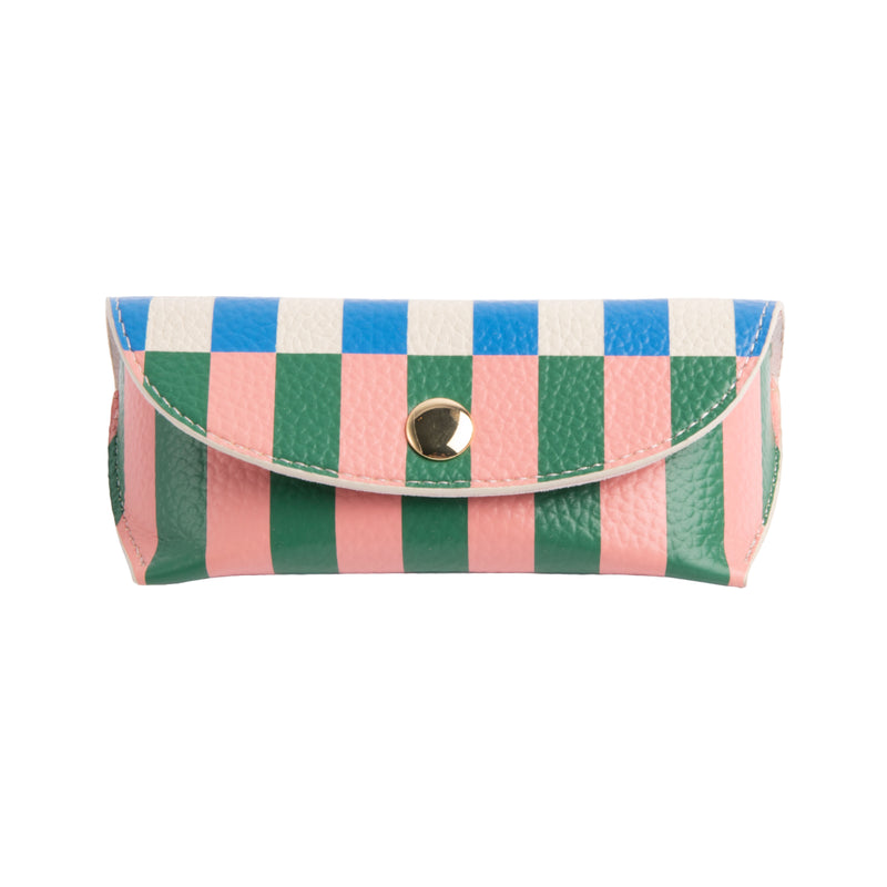 Multi Stripe Flap Glasses Case