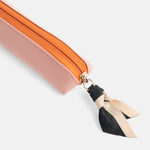 Nylon Pencil Case | Pink & Orange