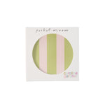 Round Stripe Pocket Mirror | Pink & Green