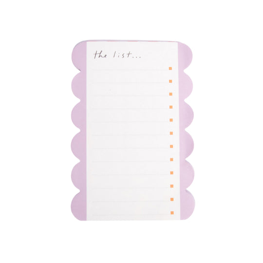 Scallop Edge List Pad | The List | Lilac