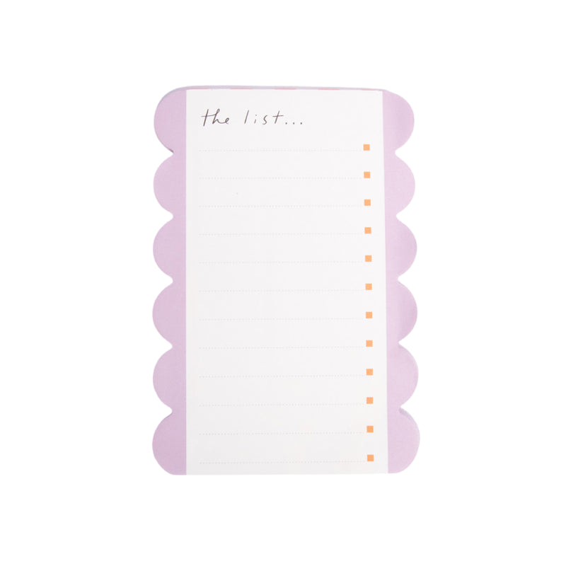 Scallop Edge List Pad | The List | Lilac