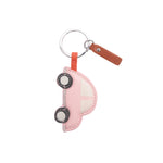 Vegan Leather Car Keyring | Light Pink