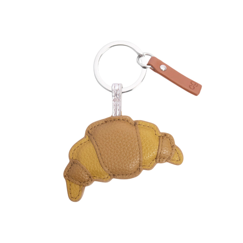 Vegan Leather Croissant Keyring