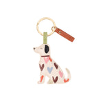 Vegan Leather Little Hearts Labrador Keyring