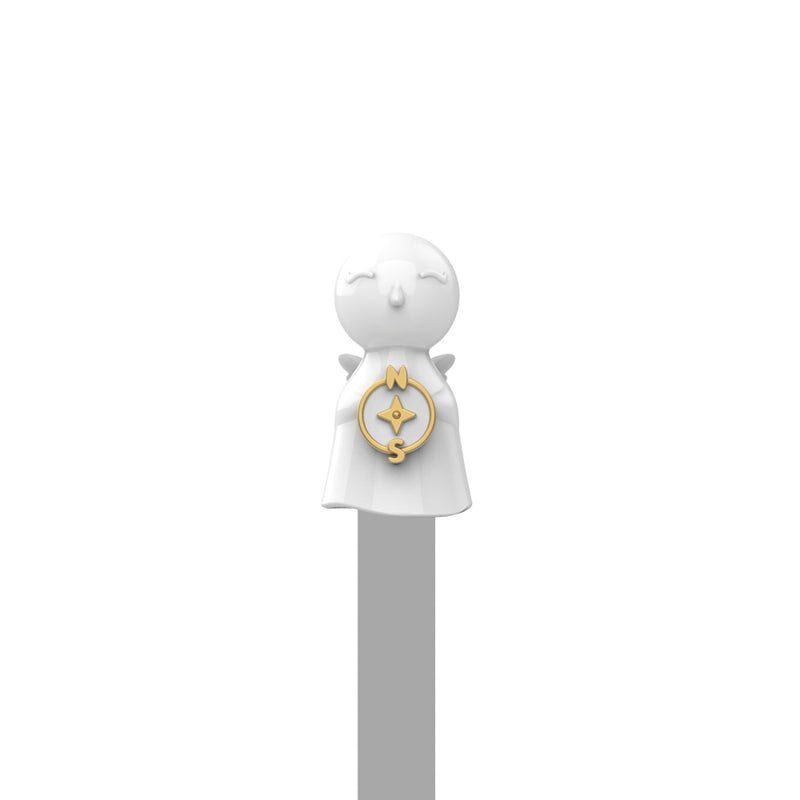 3D Angel Bookmark with Gold Compass