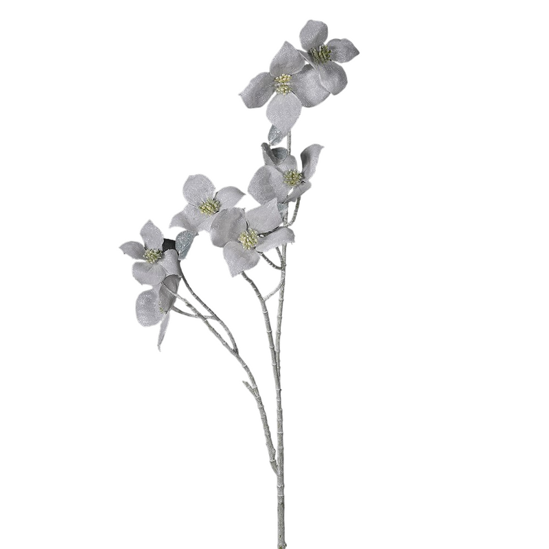 Faux Frosted Dogwood Stem