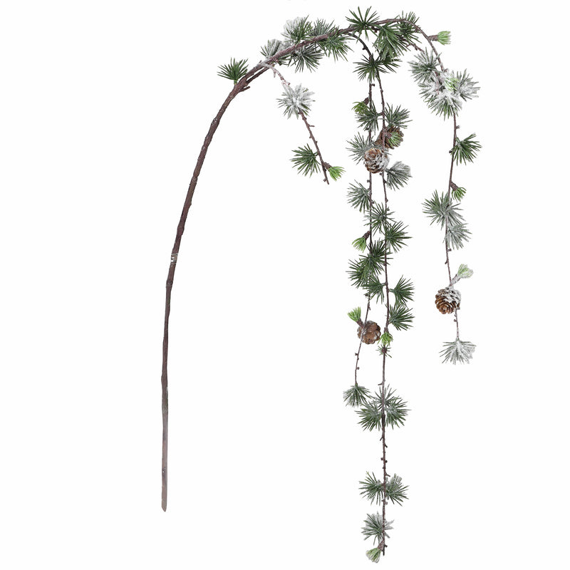 Artificial Hanging Frosted Larix Spray