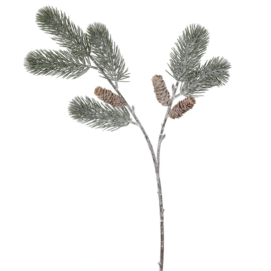 Faux Pine Cone Spray | Frosted