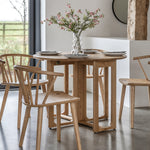 Craft Oak Folding Round Dining Table | Natural