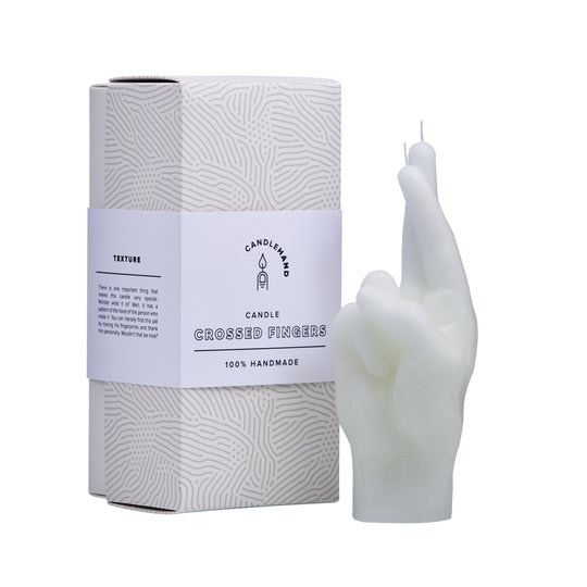 'Fingers Crossed' Candle | White