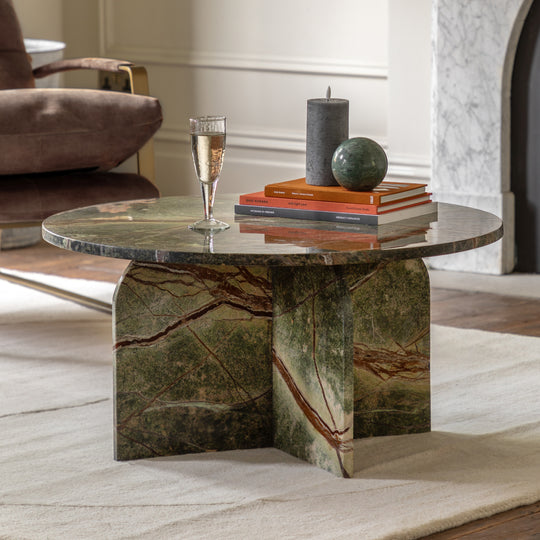 Amalfi Round Marble Coffee Table | Ember