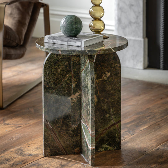 Amalfi Round Marble Side Table | Ember