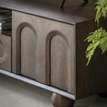Arc Retro Media Unit | Walnut Mango Wood