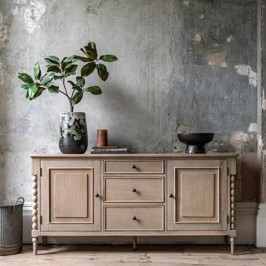 Gallery | Artisan Bobbin Sideboard - Limewashed Oak – About Living