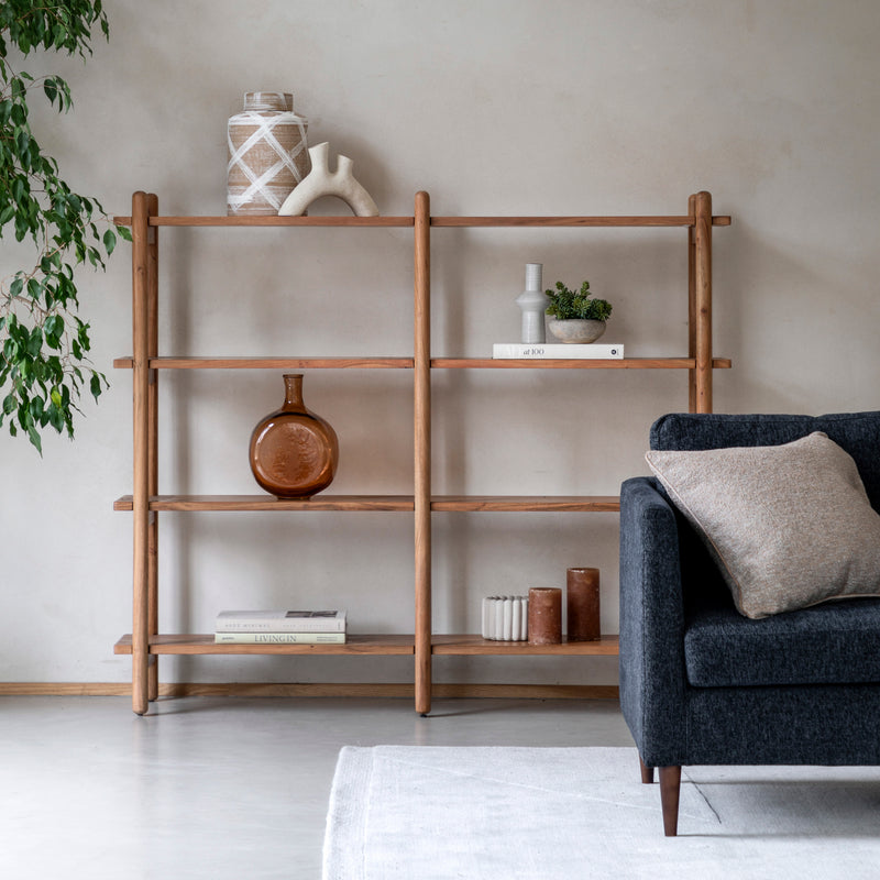 Cannes Open Display Shelving Unit | Natural Acacia