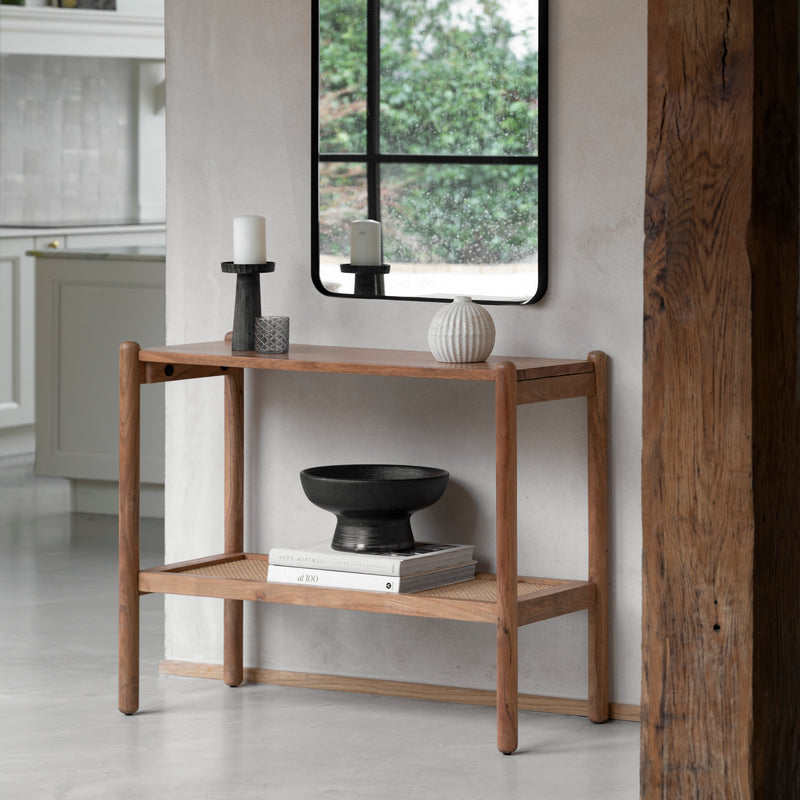 Cannes Rattan Console Table | Natural Acacia