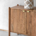 Cannes Retro 4 Door Sideboard | Natural Acacia