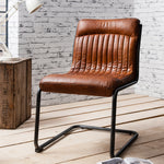 Capri Leather Dining Chair | Brown