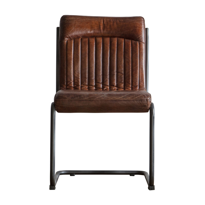 Capri Leather Dining Chair | Brown