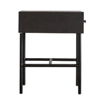 Carbury Bedside Table with Drawer | Black/Natural