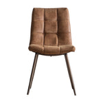 Darwin Faux Leather Dining Chairs | Brown | Set of 2