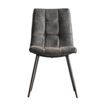 Darwin Faux Leather Dining Chairs | Grey | Set of 2