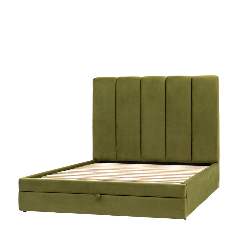 Denton Padded Bed Frame | Olive